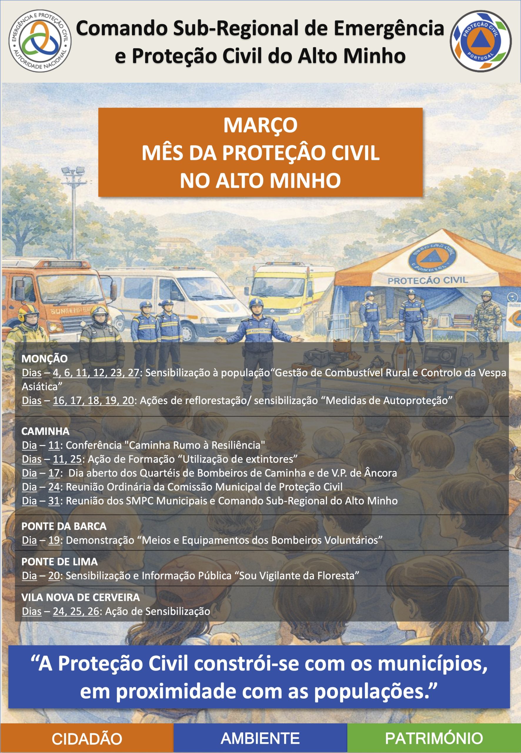 Dia da Proteção Civil assinalado no distrito de Viana