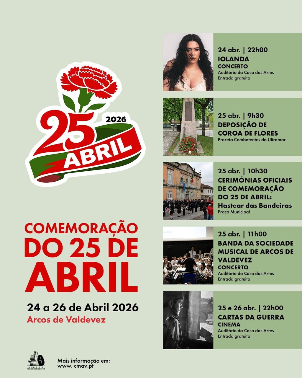 Arcos de Valdevez celebra 25 de Abril