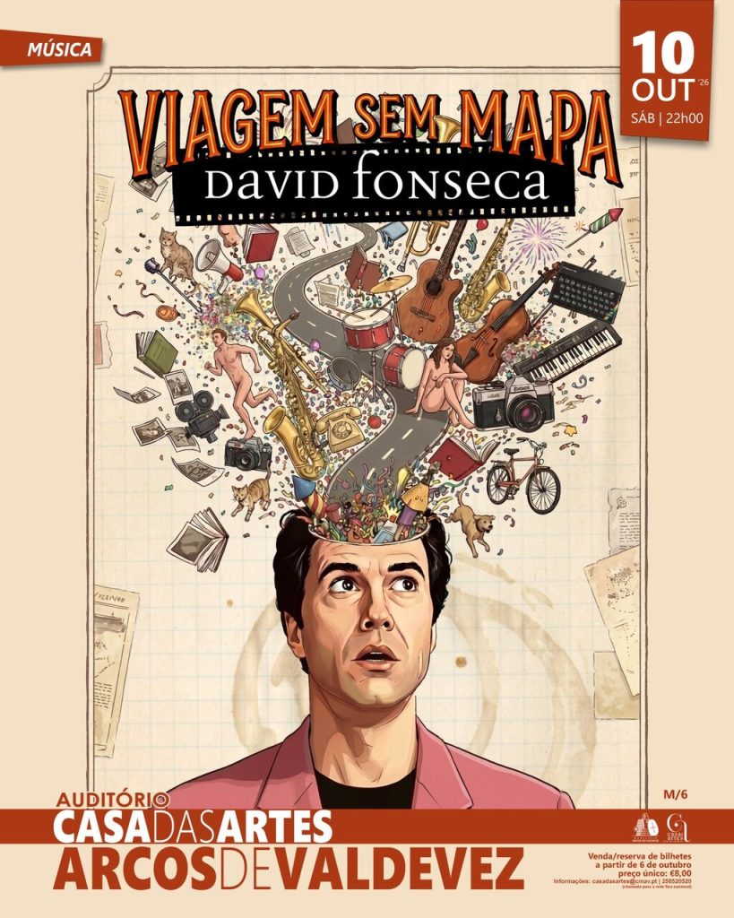 David Fonseca atua este sábado na Casa das Artes de Arcos de Valdevez