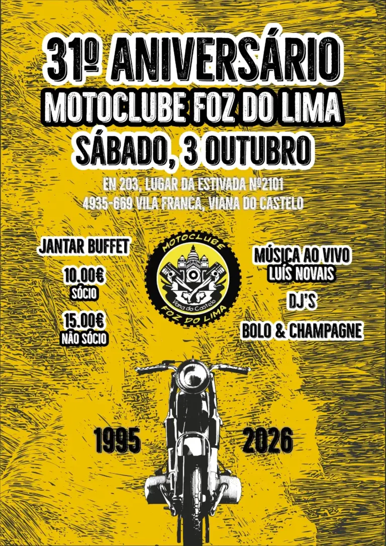 Motoclube completa aniversário neste sábado